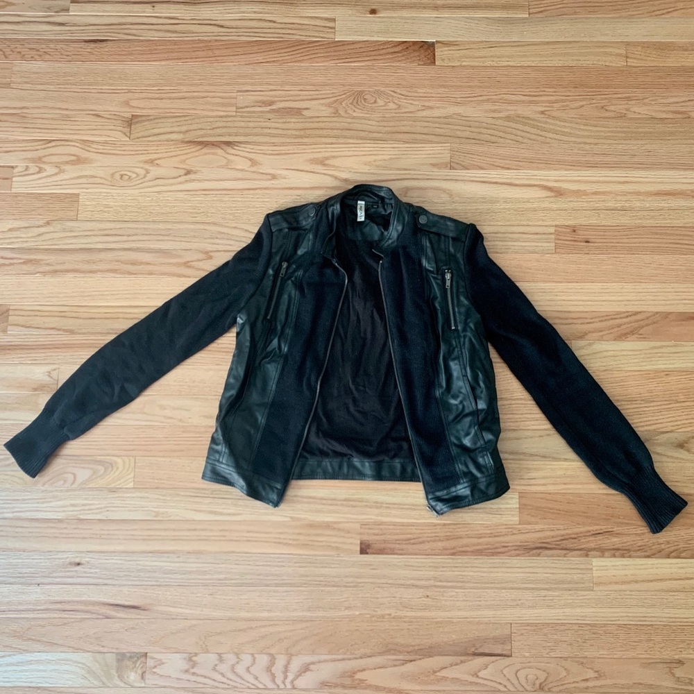 RVCA faux leather jacket
